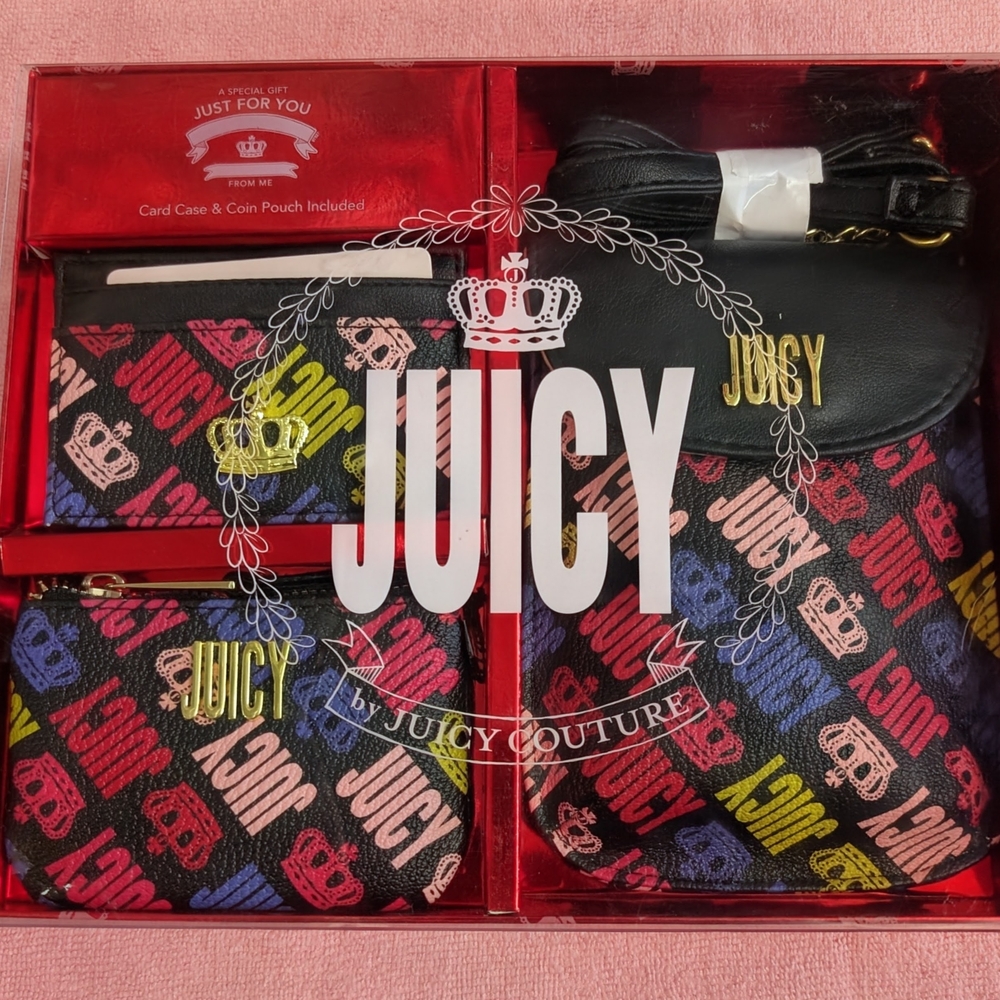 Juicy Couture Black and Red Bag Set